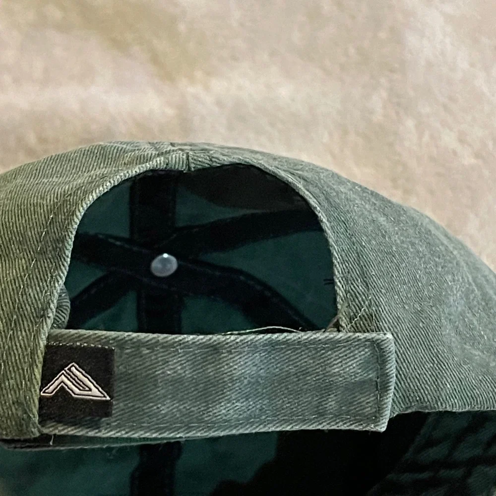 Pacific Headwear 300WC Green Idaho‎ Tree Leather Patch Hat Adjustable Cotton Cap